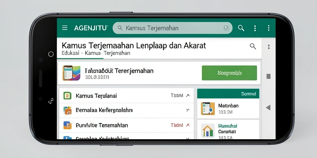 Antarmuka AGENJITU yang user-friendly untuk terjemahan cepat.