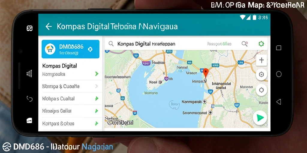 Antarmuka kompas digital DMD686 yang modern dan intuitif.