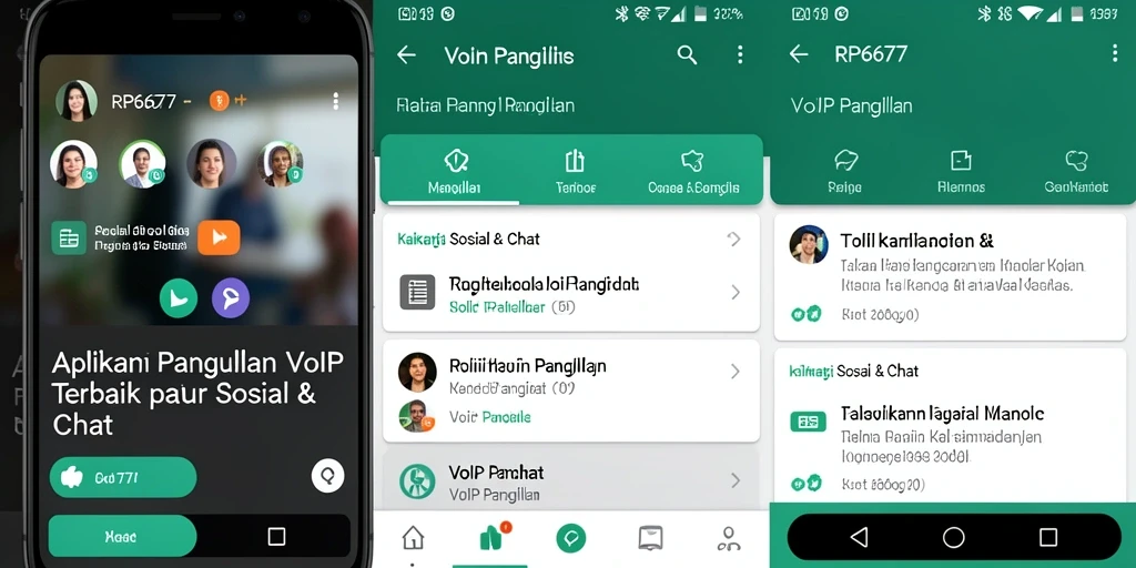 Antarmuka aplikasi RP6677 yang user-friendly untuk VoIP Panggilan.