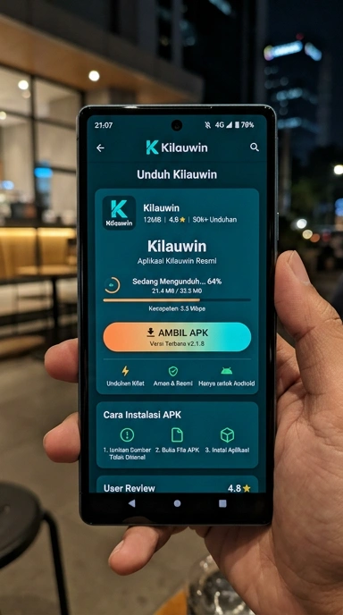 Tampilan halaman APK kilauwin
